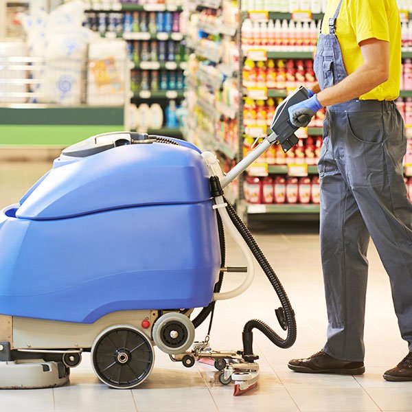 Commercial cleaning equipment for retail spaces